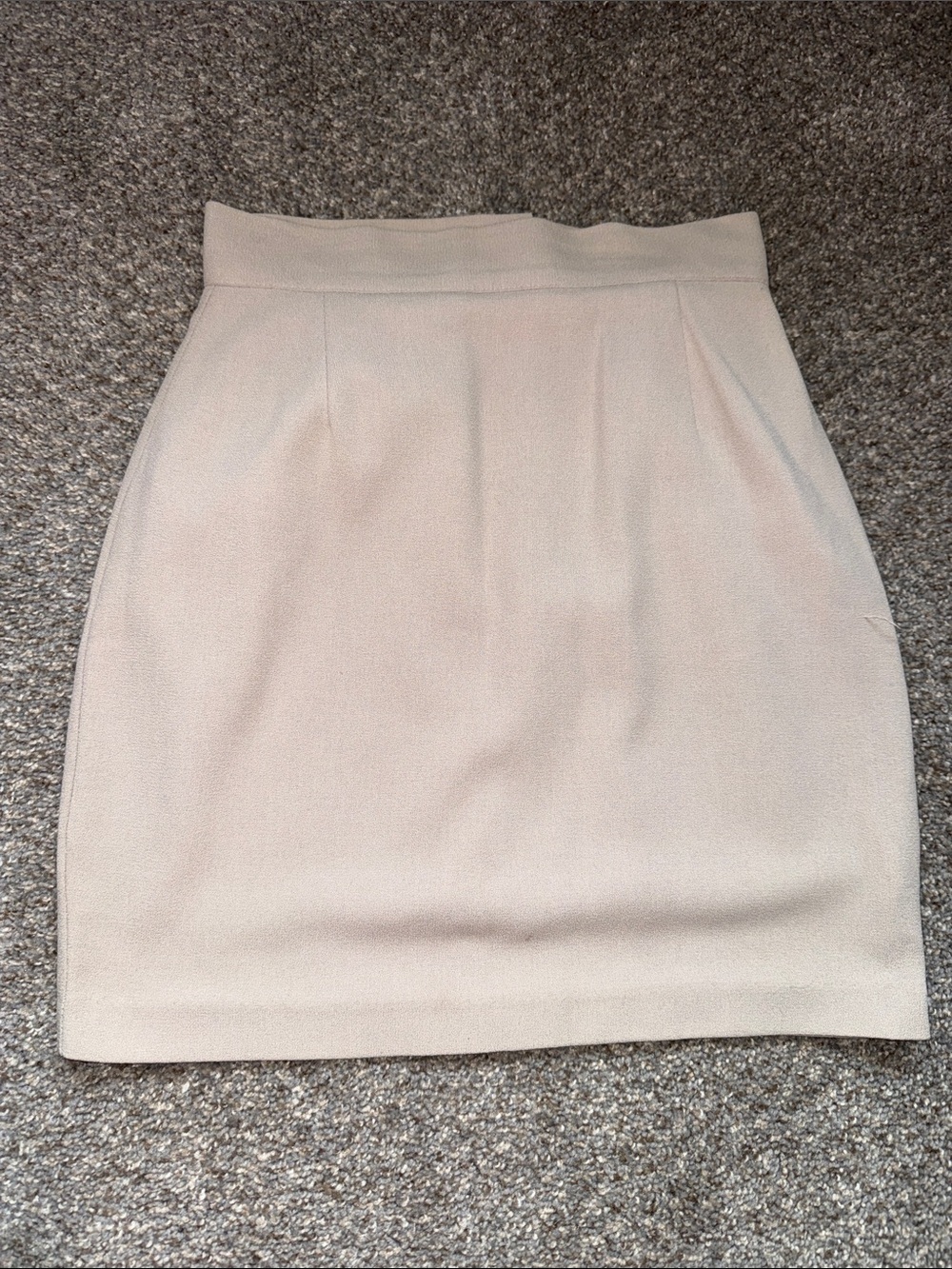Expressions Neutral Cream Pencil Skirt